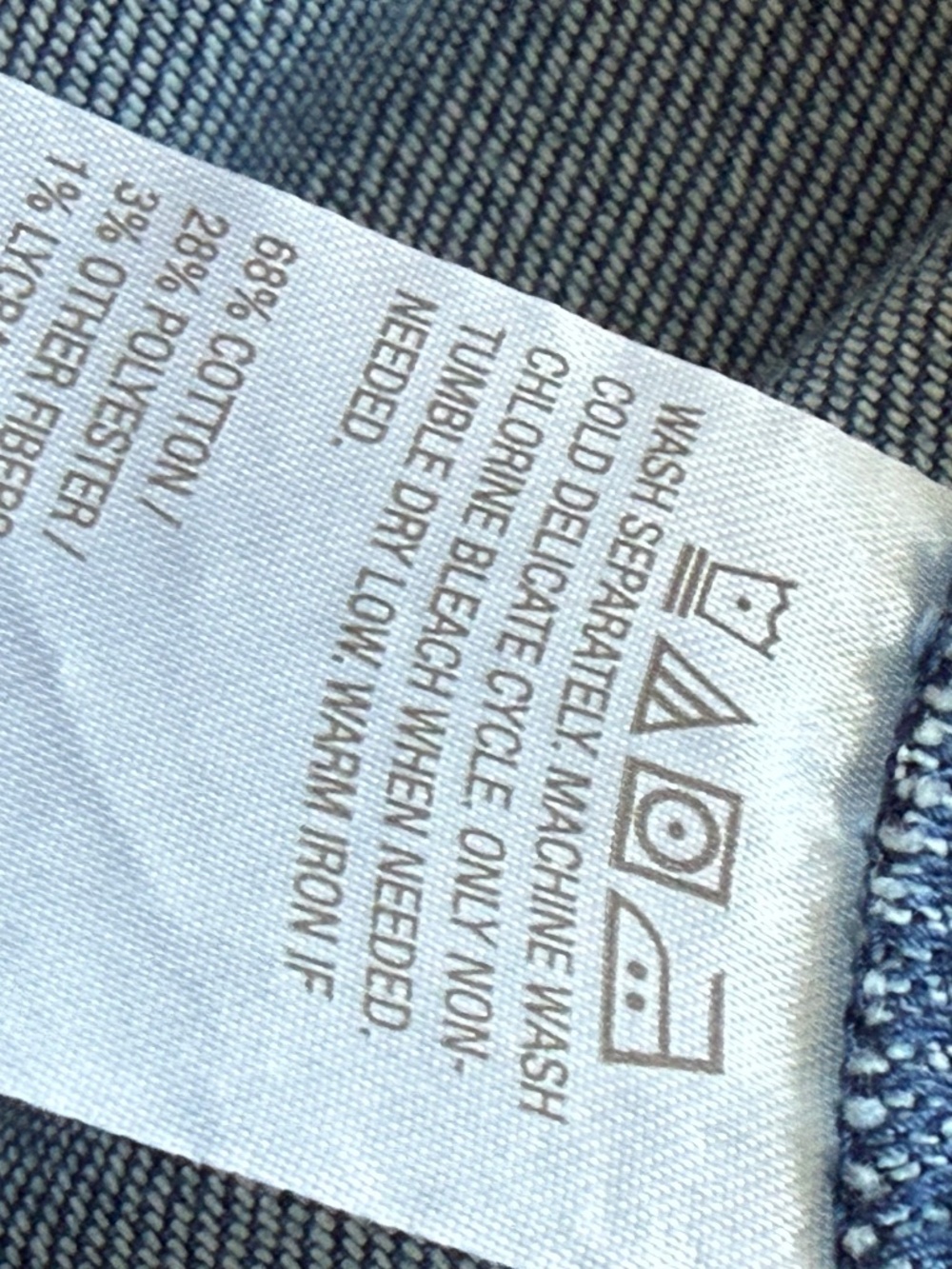 LOGO Lori Goldstein denim hoodie pullover large - Picture 7 of 11